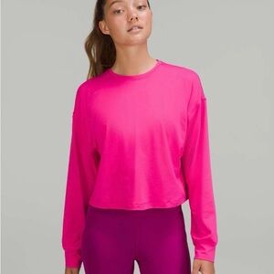 Lululemon Abrasion-Resistant Training Long Sleeve Shirt Sonic Pink Size 14